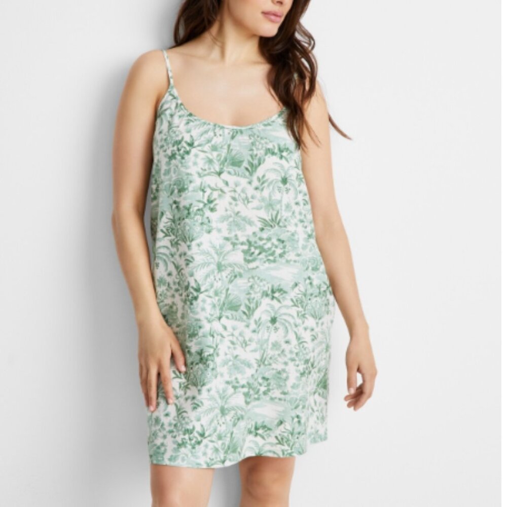 State of Day Women's Linen Sleep Chemise - Green